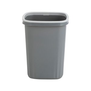 Magideal - Bote De Basura Bote De Basura Bote De Basura Minimalista Bote De Basura Con Tapa Abierta Sin Tapa Para Dormitorio Inodoro Dormitorio Lavandería Baño , Gris