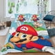 thumbnail image 2 of Super Mario Conjunto de sábanas temático, trío de piezas, cómodo y amigable con la piel, diseño único, regalo de decoración para el hogar para familiares, amigos y fans,173cm *218cm, 2 of 6