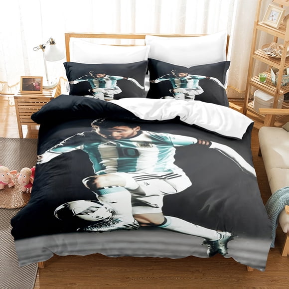 Bedding M-a-s-s-e-y Three-Piece Set Sanded Quilt Cover Pillowcase Beddin