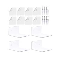 Bothyi - 4 Piezas Estantes De Pared Pequeños Estantes Flotantes Para Dormitorio Sala De Estar Blanco