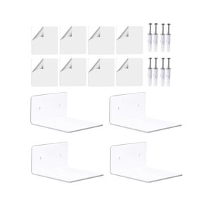 Bothyi - 4 Piezas Estantes De Pared Pequeños Estantes Flotantes Para Dormitorio Sala De Estar Blanco