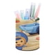 thumbnail image 1 of Equipo Umizoomi-theme Cylinder Pen Holder Pencil Organizer with Flannel Lining PVC Leather Material Cardboard Base for study work 10*8CM, 1 of 6
