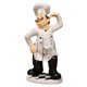 thumbnail image 2 of 1x Resina Chef Estatuilla Estatua Adornos Bar Restaurante Cocina Café Decoración 14x11x30cm, 2 of 5