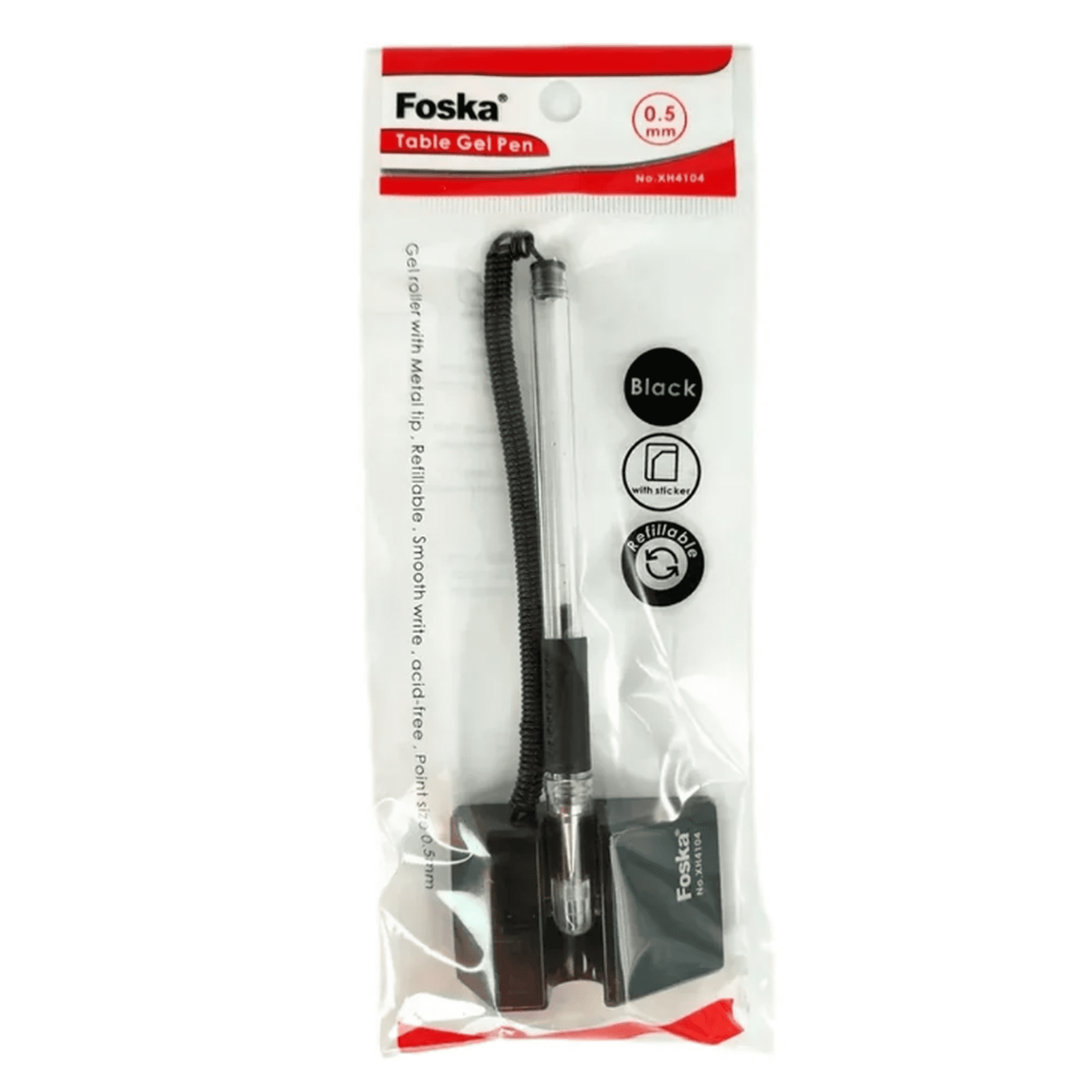 Artel - Bolígrafo De Gel De Escritorio Negro Xh4104(black) Foska