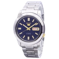 Reloj Seiko 5 Automatic Con Esfera Azul Para Hombre Snkk11J1
