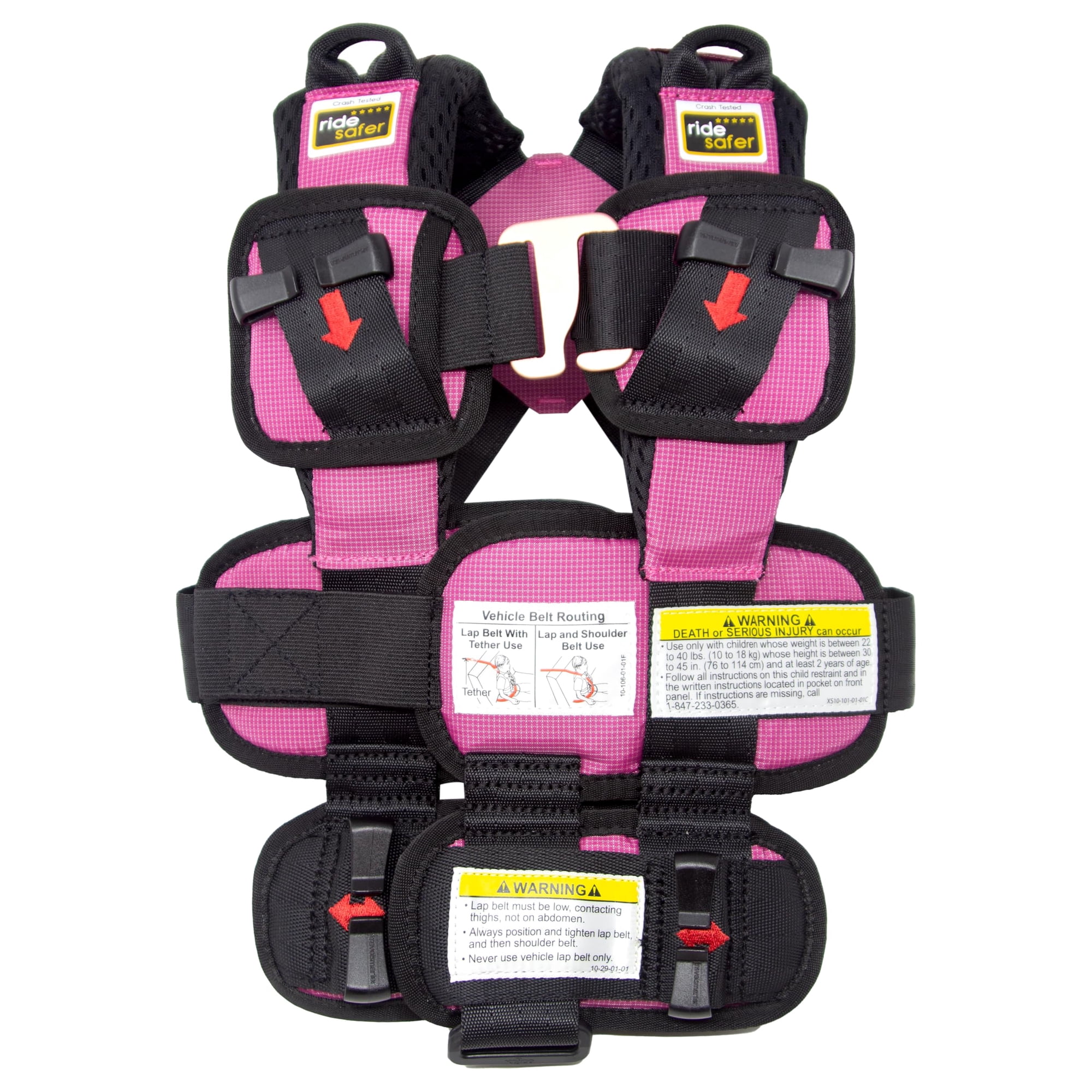 Asiento De Coche Ridesafer Extra Pequeño, Rosa, Ligero Y Portátil