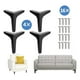 thumbnail image 2 of Pack De 4 Patas 15cm Negras Mate Para Muebles Y Sofás, 2 of 5
