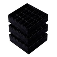 Magideal - 3X,Divisores Del Organizador Del Cajón De La Ropa Interior Del Calcetín,Organizadores Del Cajón Del Calcetín,Organizador Del Cajón Del Armario Del Negro