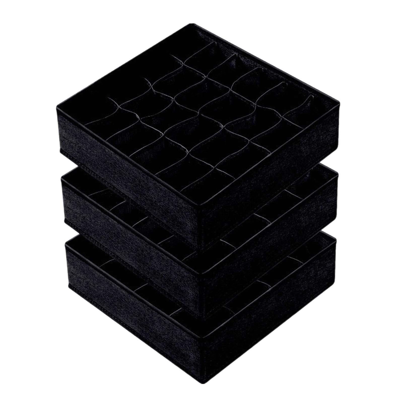 Magideal - 3x,divisores Del Organizador Del Cajón De La Ropa Interior Del Calcetín,organizadores Del Cajón Del Calcetín,organizador Del Cajón Del Armario Del Negro