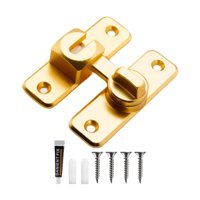 Magideal - Cerradura Para Puerta Corrediza De Granero, Cerradura Para Puerta De Armario, Pestillo Universal Para Habitación, Herrajes Para Granero, Baño, Armario Oro