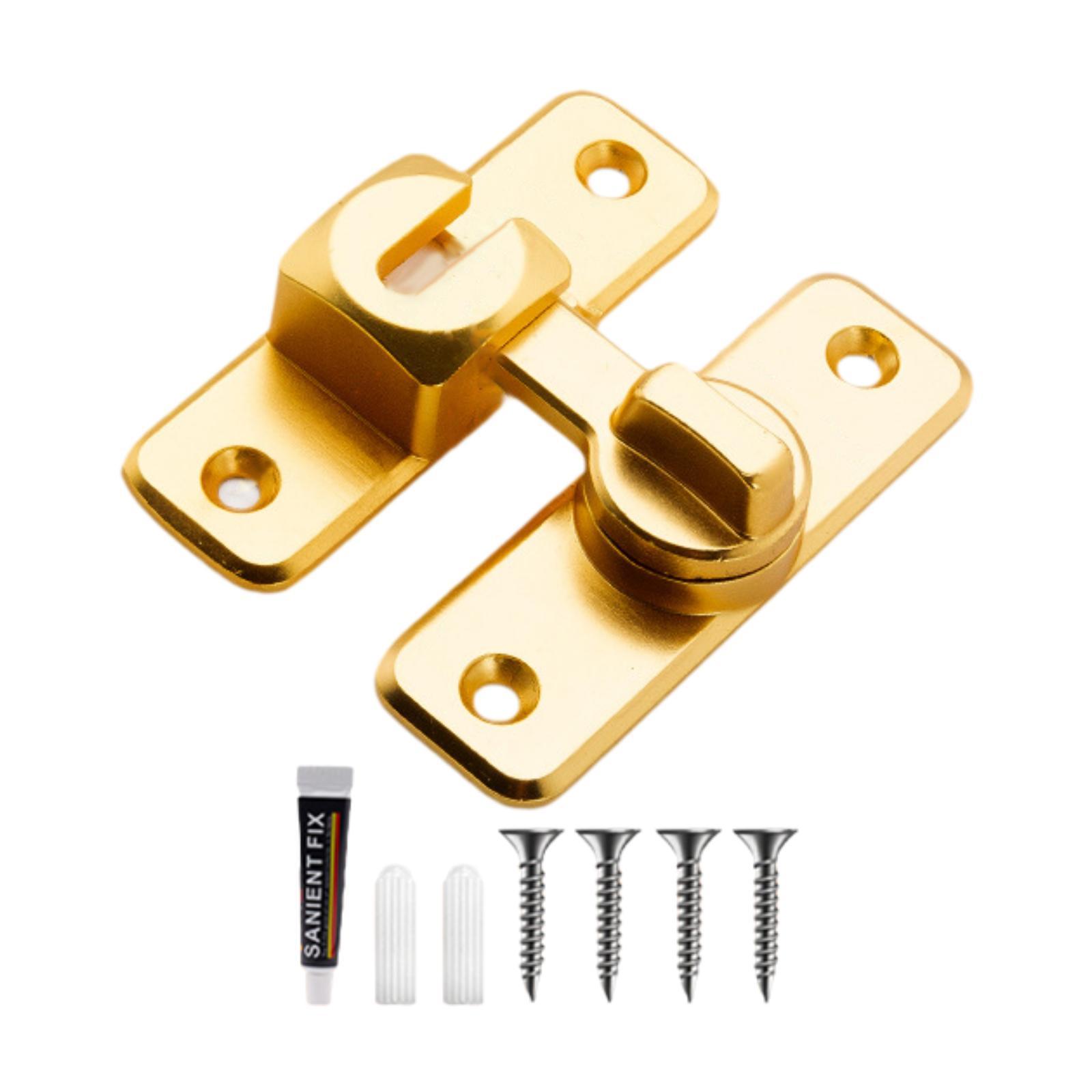 Magideal - Cerradura Para Puerta Corrediza De Granero, Cerradura Para Puerta De Armario, Pestillo Universal Para Habitación, Herrajes Para Granero, Baño, Armario Oro