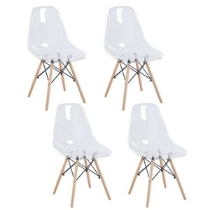Tododescuento - Set De 4 Sillas Eames Dsw - Transparente