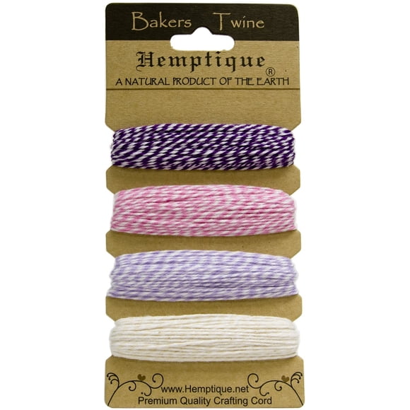 Sorbete de frambuesa Twine Hemptique Cotton Baker de 2 capas y 120 pies