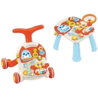 Total Upgrate - Juguete Andadera Y Mesa 2 En 1 Para Bebes Con Luz Y Sonidos