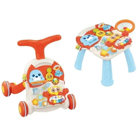 Total Upgrate - Juguete Andadera Y Mesa 2 En 1 Para Bebes Con Luz Y Sonidos