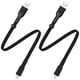 thumbnail image 1 of Cable Lightning Shot, paquete de 2, cargador USB de 30 cm para iPhone 13/12/11/Xs Max/Xr/X/8/7/6/6s Plus/SE/5c/5s/5 iPad Air Pro/Mini, cable de carga para teléfono negro, 1 of 7