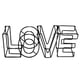 thumbnail image 1 of Adornos De Escritorio De Letras De Amor De Alambre De Metal 3D Para El Día De San Valentín Negro, 1 of 5