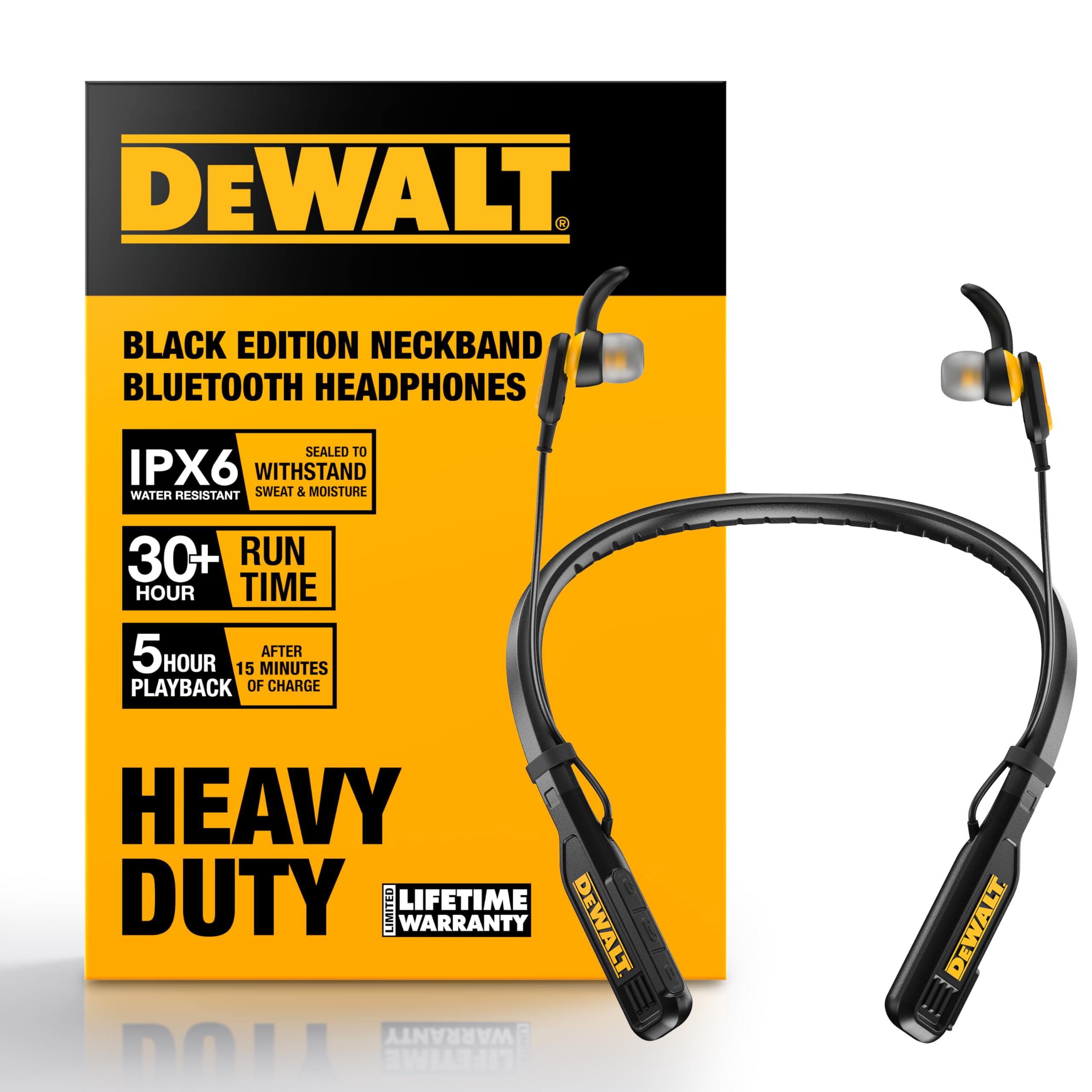 Auriculares Con Banda Para El Cuello Dewalt Heavy Duty Magnetic Bluetooth