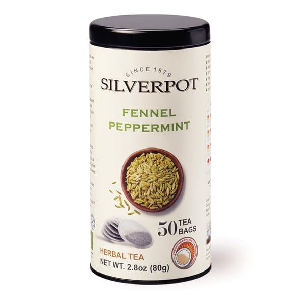 Silverpot Té de Hierbas de Hinojo y Menta – 50 bolsitas – 80 g