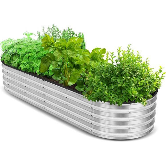 Cama de cultivo elevada Utopia Home galvanizada 180x60x30 cm