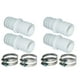 thumbnail image 1 of Adaptador De Manguera De Piscina Reemplazo Fácil De Usar Durable Para El Hogar Piscina Al Aire Libre 4 Adaptador 8 Abrazadera, 1 of 4