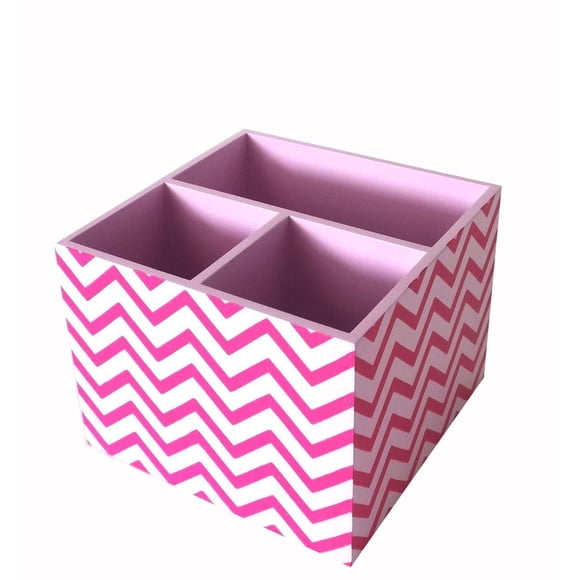 Caja de almacenamiento DeSma Group CFDM0056 Pink Chevron MDF Multicolor