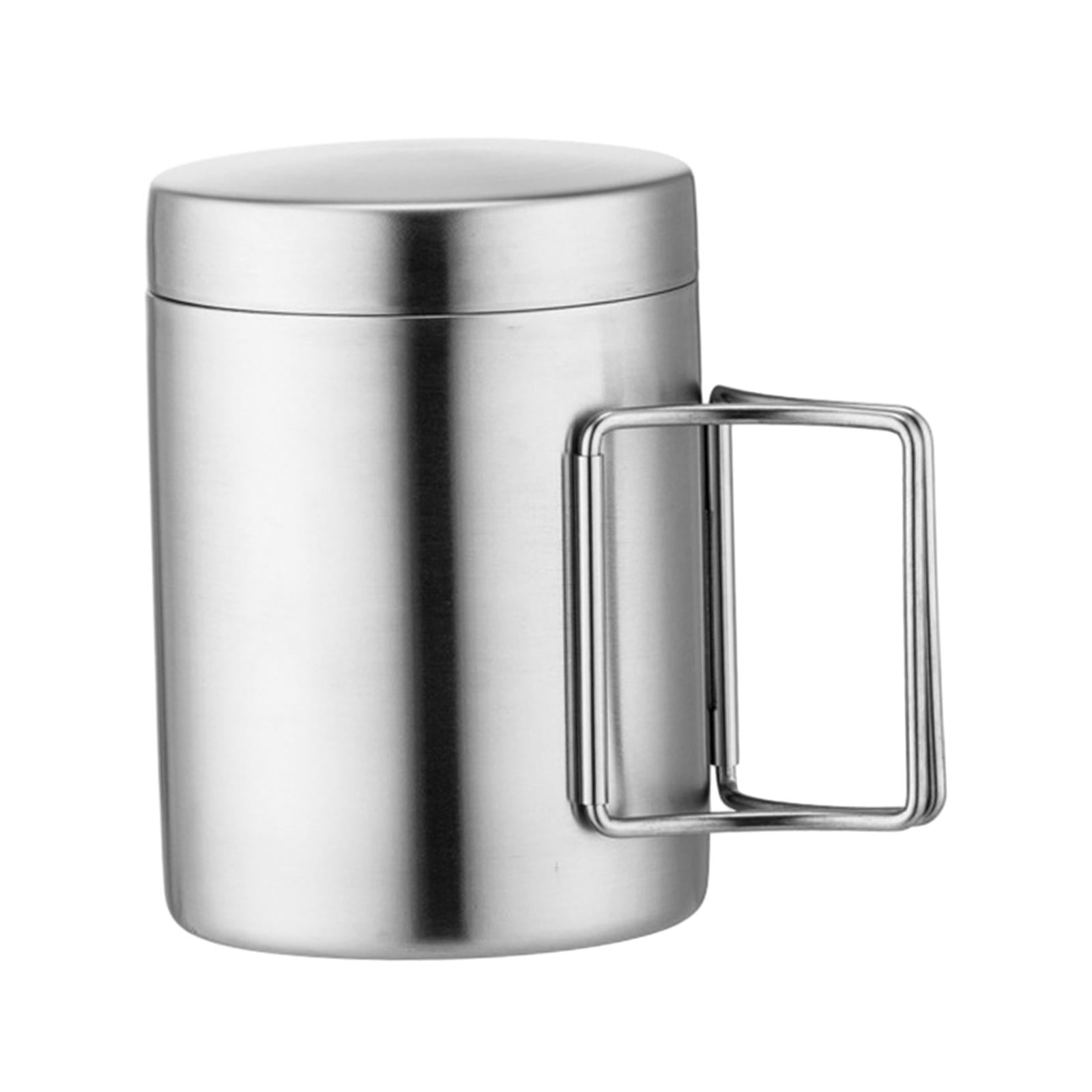 Magideal - Taza De Camping De Acero Inoxidable, Taza De Camping, Taza De Viaje Ligera, Taza De Metal, Taza De Té, Taza De Café Para Senderismo, Excursiones Al Ai 400ml