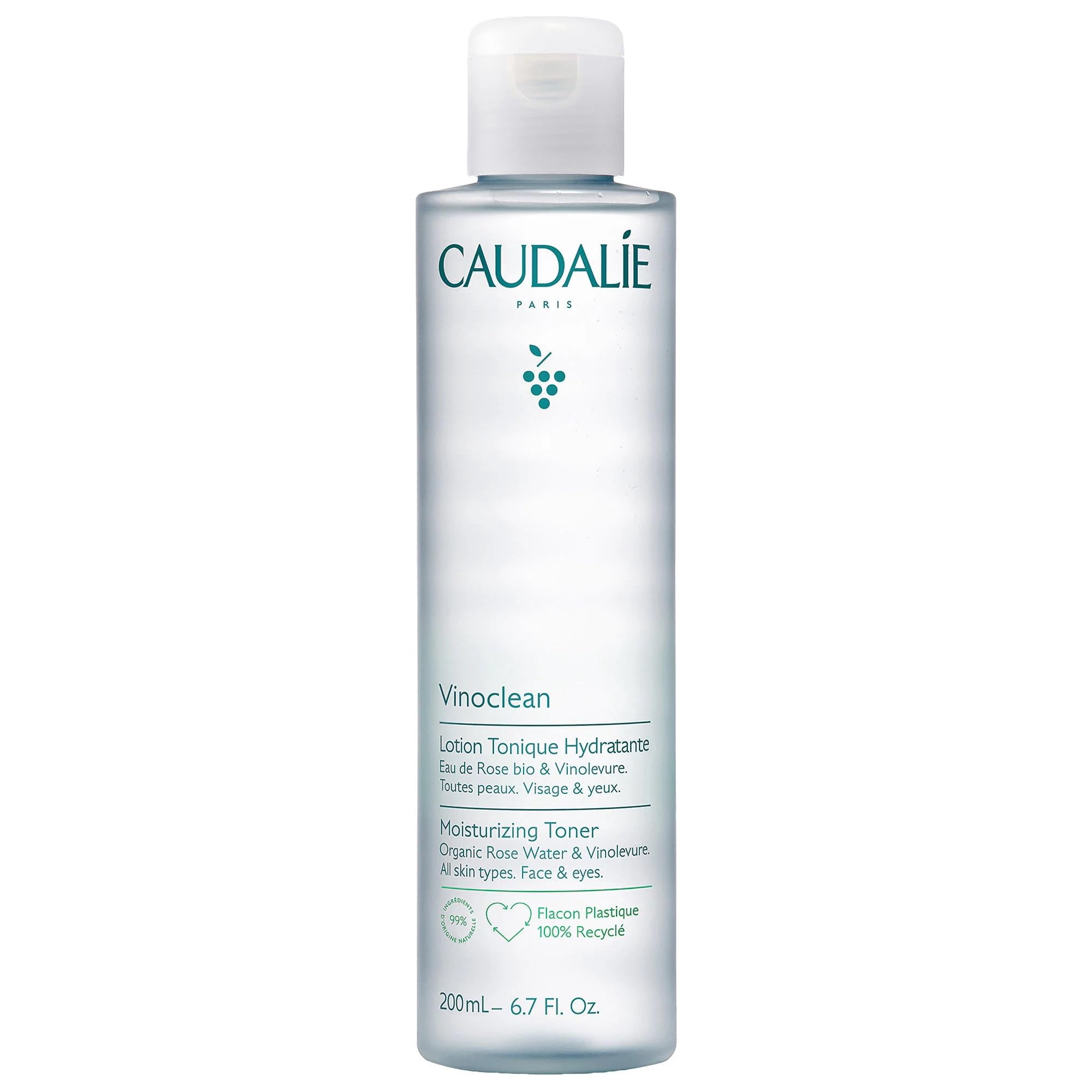 Tónico Hidratante Caudalie Vinoclean Con Agua De Rosas 200 Ml