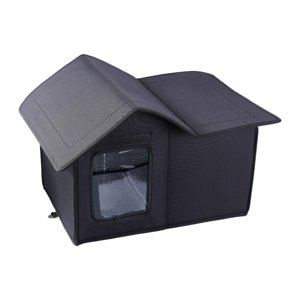 Ioensy - Refugio Para Gatos Al Aire Libre, Caseta Extraíble Para Gatos Al Aire Libre, Para Jardín, Césped, Patio, Color Negro