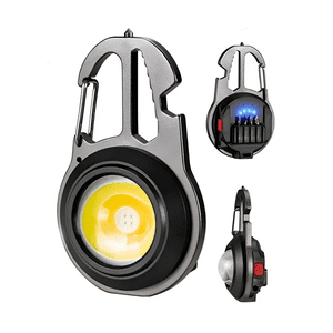 Genérico - Linterna De Llavero Recargable Portátil Cob Luz Led Blanco Frio/ Calida