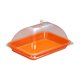 thumbnail image 4 of Elegante Tapa Para Plato De Servir, Para Uso En Exteriores E Interiores, Color Naranja, 4 of 5