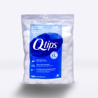 Q-Tips - Bolas De Algodón Con Bastoncillos Super Jumbo, 100% Algodón Grueso, 100 Unidades