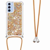 Funda Foxdock Para Samsung Galaxy A26 5G Con Cuerda Ajustable, Brillo Líquido, Protección Antigolpes Y Lente – Ideal Para Regalo