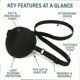 thumbnail image 2 of Set de Parche Ocular Ajustable Negro RCHQOUTOR 2 Piezas, 2 of 7