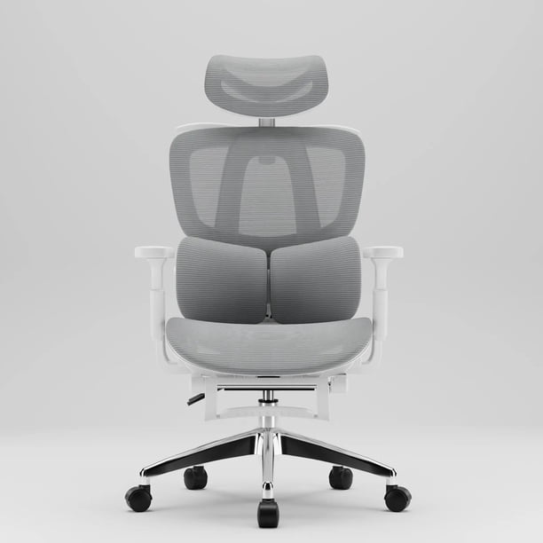 Silla De Oficina Ergonomica Pata Acero Con Colgador De Ropa Color Blanco Material Del Tapizado Algodón