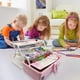 thumbnail image 5 of Caja de almacenamiento WEWLINE de 33 cm, 3 niveles, rosa con asa, 5 of 6