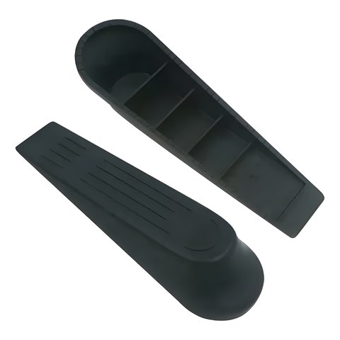 Genérico - Pack 2 Topes Tipo Cuña Para Puerta Negro