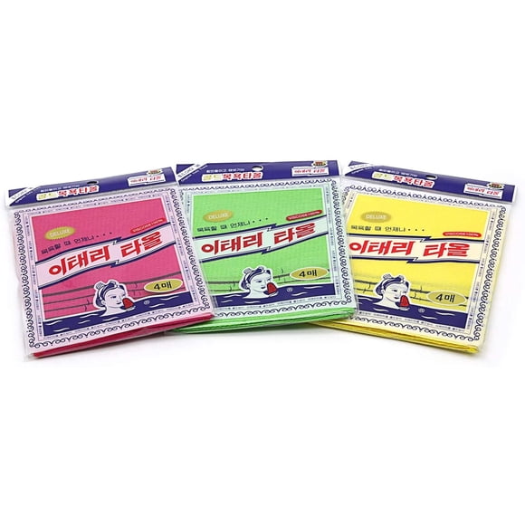 Guantes Exfoliantes FOUBA 12 uds (Verde, Rojo, Amarillo)