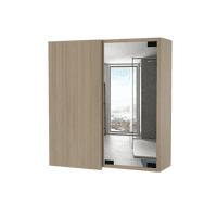 Fm Furniture - Mueble De Baño Botiquin 53.7X50X16.5 Cm Café Claro