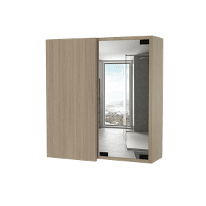 Fm Furniture - Mueble De Baño Botiquin 53.7X50X16.5 Cm Café Claro