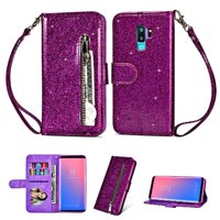 Funda Para Foxdock Elegante Funda Samsung Galaxy S9 Plus Glitter Con Cremallera-Ideal Para El Uso Diario