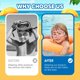 thumbnail image 5 of Gafas natación niños visión amplia antivaho antigoteo cubierta nariz correa ajustable, 5 of 6