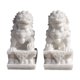 thumbnail image 4 of 2 Estatuas De León De Regalo, Esculturas De Piedra En Miniatura Para El Estante De La Sala De Estar Del Hogar, Color Blanco, 4 of 5