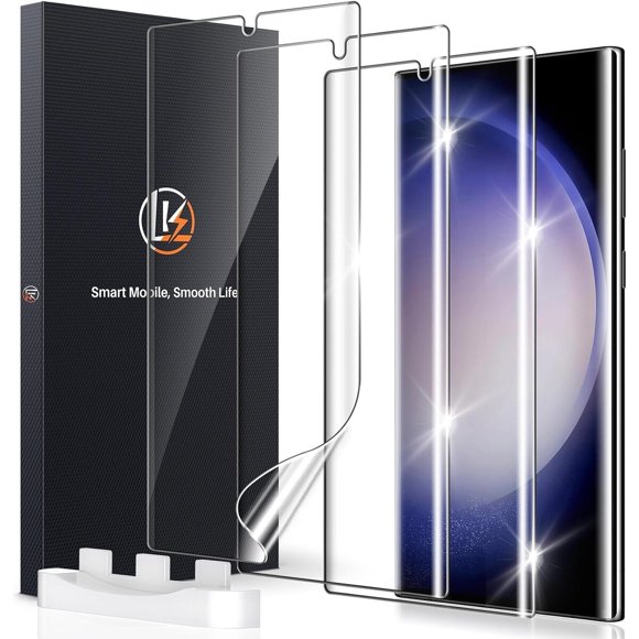 LK 3 Pack for Samsung Galaxy S23 Ultra Screen Protector Flexible TPU