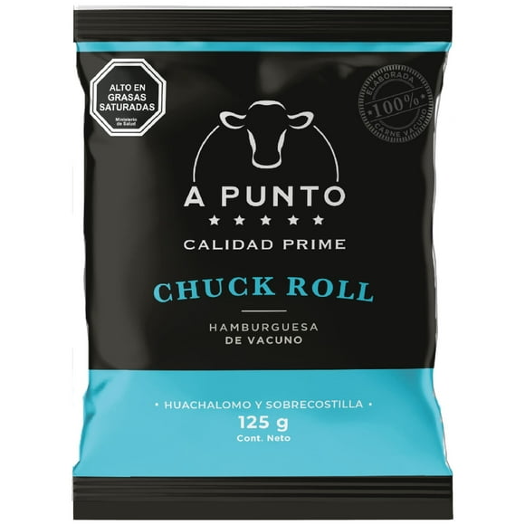 Hamburguesa de Vacuno Chuck Roll, 125 g