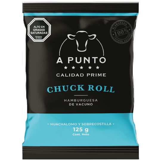 Hamburguesa De Vacuno Chuck Roll 125 g A Punto