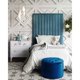 thumbnail image 2 of Puf de almacenamiento TOV Furniture Queen en terciopelo azul marino 50x50x40 cm, 2 of 5