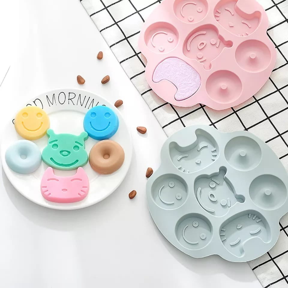 Genérico - Molde De Silicona Oso Moldes Silicona Reposteria Dona Emoji