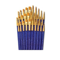 Royal Brush - Juego De Brochas Royal & Langnickel Gold Taklon Hair Con Mango Acrílico