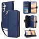 thumbnail image 3 of Funda Cartera con Cremallera y Correa para Samsung Galaxy A55 Soporte y Tarjetero Azul, 3 of 6